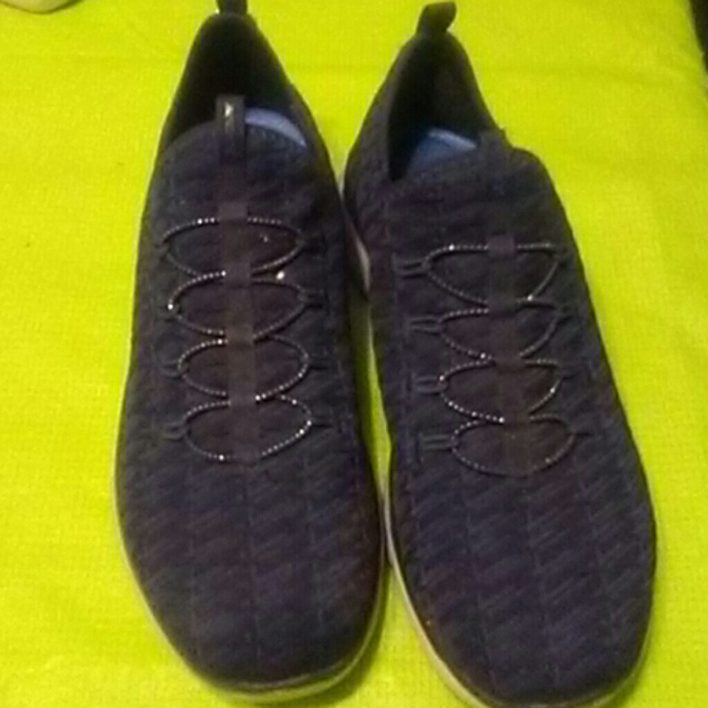 Size 10 blue Sketchers slip on athletic shoes